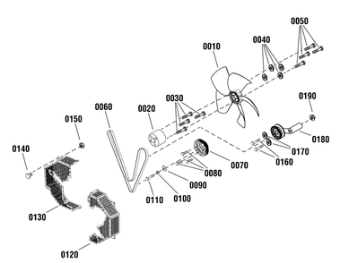 Engine Group - Fan Pusher Diagram and Parts List for 080084-00  Briggs and Stratton Generator